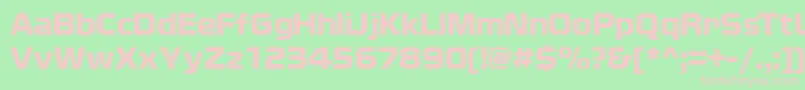 NCarRegular Font – Pink Fonts on Green Background