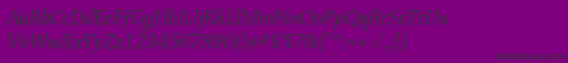 ChaparralproItdisp Font – Black Fonts on Purple Background