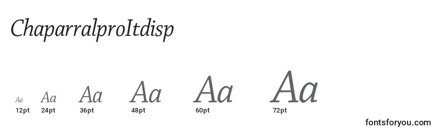 Размеры шрифта ChaparralproItdisp
