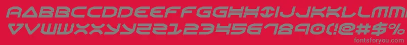 Oberonsemital Font – Gray Fonts on Red Background
