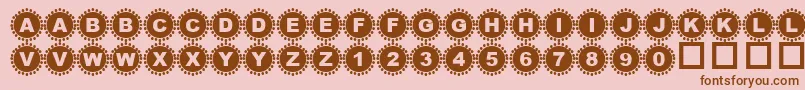 4yeoin ffy Font – Brown Fonts on Pink Background