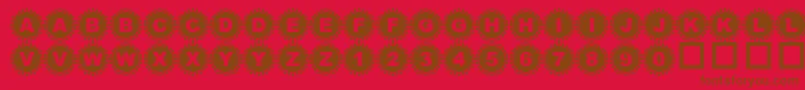 4yeoin ffy Font – Brown Fonts on Red Background