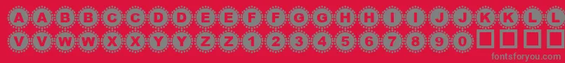 4yeoin ffy Font – Gray Fonts on Red Background