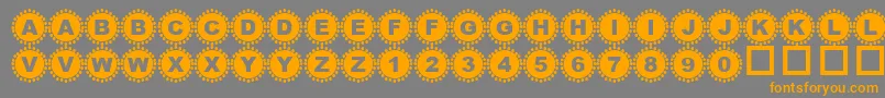 Fonte 4yeoin ffy – fontes laranjas em um fundo cinza