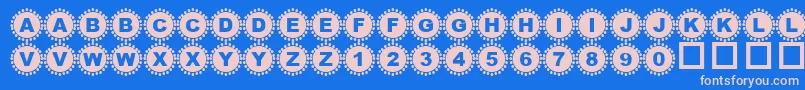 4yeoin ffy Font – Pink Fonts on Blue Background