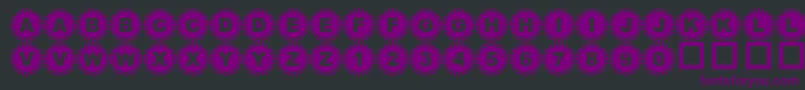 4yeoin ffy-Schriftart – Violette Schriften auf schwarzem Hintergrund