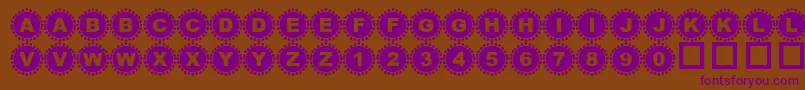 4yeoin ffy Font – Purple Fonts on Brown Background