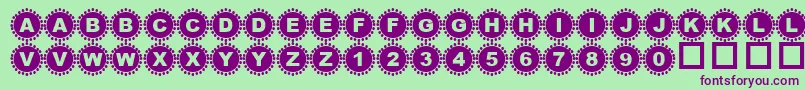 4yeoin ffy Font – Purple Fonts on Green Background