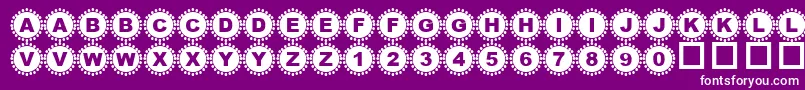 Saiba mais sobre a fonte 4yeoin ffy Fonte 4yeoin ffy – fontes brancas em um fundo violeta
