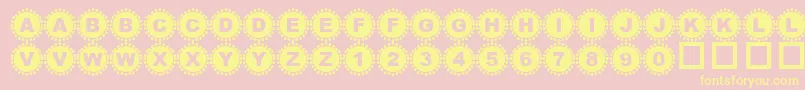 4yeoin ffy Font – Yellow Fonts on Pink Background