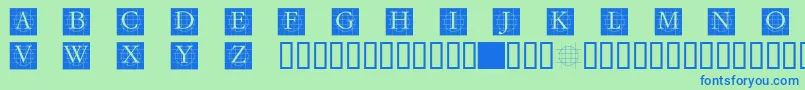 Grafcb Font – Blue Fonts on Green Background