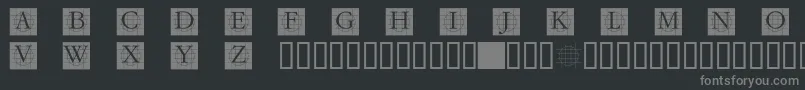 フォントGrafcb – 黒い背景に灰色の文字