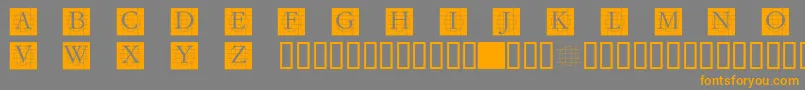 Grafcb Font – Orange Fonts on Gray Background