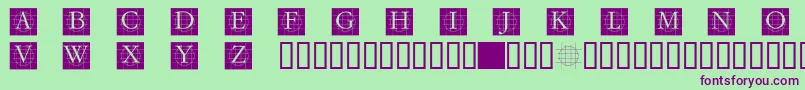 Grafcb Font – Purple Fonts on Green Background