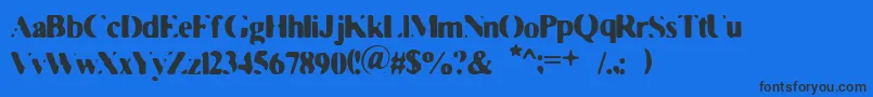 FadedMoviestar Font – Black Fonts on Blue Background
