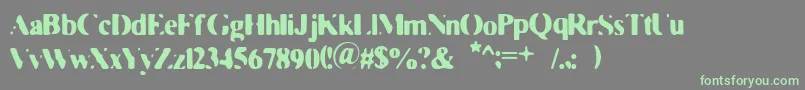FadedMoviestar-fontti – vihreät fontit harmaalla taustalla