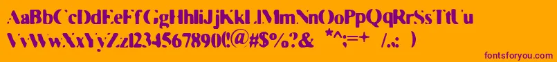 FadedMoviestar Font – Purple Fonts on Orange Background