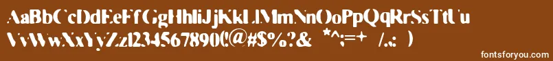 フォントFadedMoviestar – 茶色の背景に白い文字