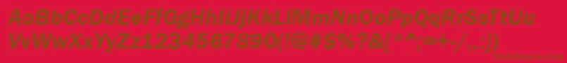Police StGothicBoldItalic – polices brunes sur fond rouge