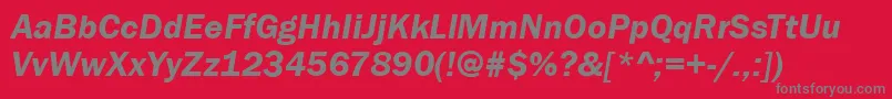 StGothicBoldItalic Font – Gray Fonts on Red Background