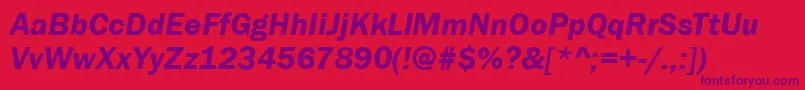 StGothicBoldItalic Font – Purple Fonts on Red Background