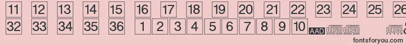 Designcd Font – Black Fonts on Pink Background