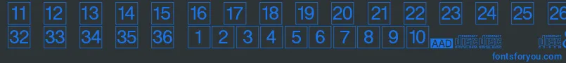 Designcd Font – Blue Fonts on Black Background