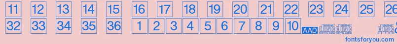 Designcd Font – Blue Fonts on Pink Background