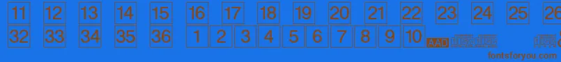 Designcd Font – Brown Fonts on Blue Background
