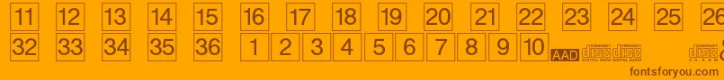 Designcd Font – Brown Fonts on Orange Background
