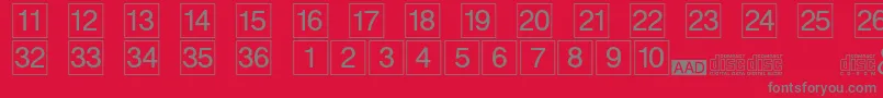 Designcd Font – Gray Fonts on Red Background