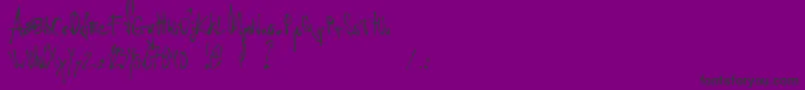 LittleInsectFromAnotherPlanet-Schriftart – Schwarze Schriften auf violettem Hintergrund