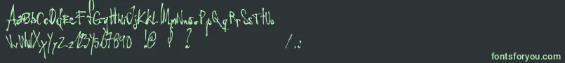 LittleInsectFromAnotherPlanet Font – Green Fonts on Black Background