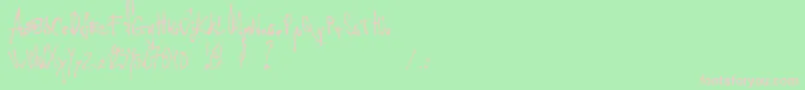 LittleInsectFromAnotherPlanet Font – Pink Fonts on Green Background