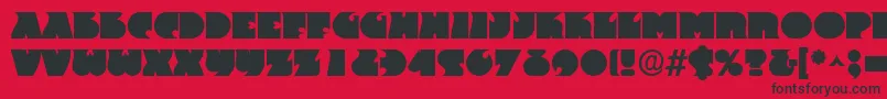 Frantbold Font – Black Fonts on Red Background