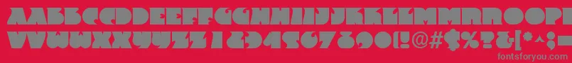 Frantbold Font – Gray Fonts on Red Background