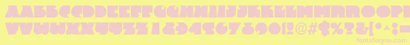 Frantbold Font – Pink Fonts on Yellow Background