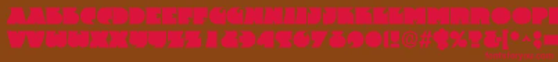 Lisätietoja Frantbold-fontista Frantbold-fontti – punaiset fontit ruskealla taustalla