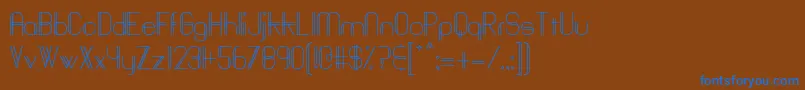 Weitere Informationen zur Baddit-Schriftart Baddit-Schriftart – Blaue Schriften auf braunem Hintergrund