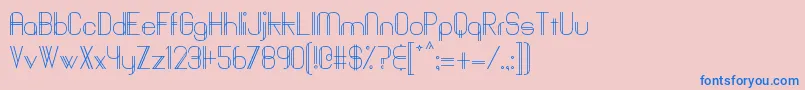 フォントBaddit – ピンクの背景に青い文字
