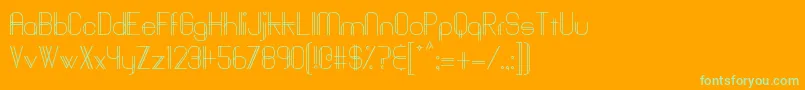 Baddit Font – Green Fonts on Orange Background