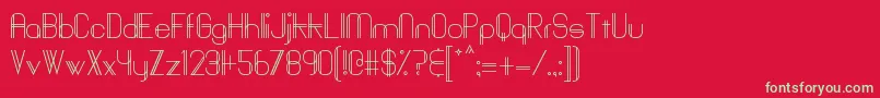 フォントBaddit – 赤い背景に緑の文字