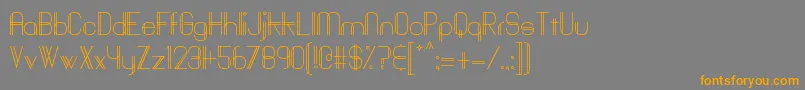 Fonte Baddit – fontes laranjas em um fundo cinza