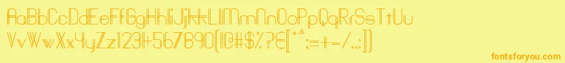 フォントBaddit – オレンジの文字が黄色の背景にあります。
