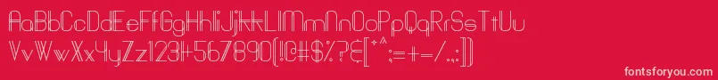 Baddit-Schriftart – Rosa Schriften auf rotem Hintergrund