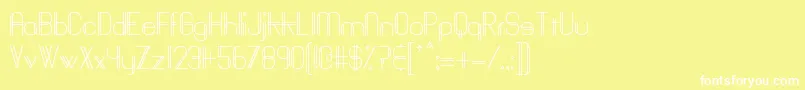 フォントBaddit – 黄色い背景に白い文字