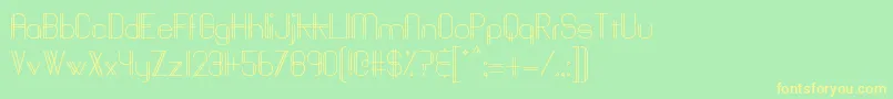 Baddit Font – Yellow Fonts on Green Background