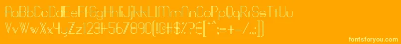 Weitere Informationen zur Baddit-Schriftart Baddit-Schriftart – Gelbe Schriften auf orangefarbenem Hintergrund