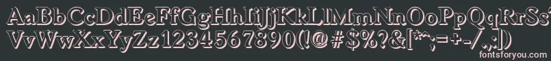 WorcestershadowBold Font – Pink Fonts on Black Background