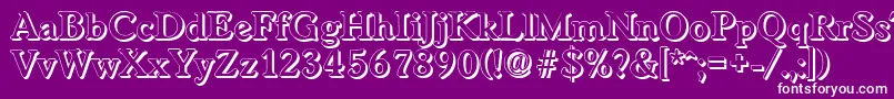 WorcestershadowBold Font – White Fonts on Purple Background